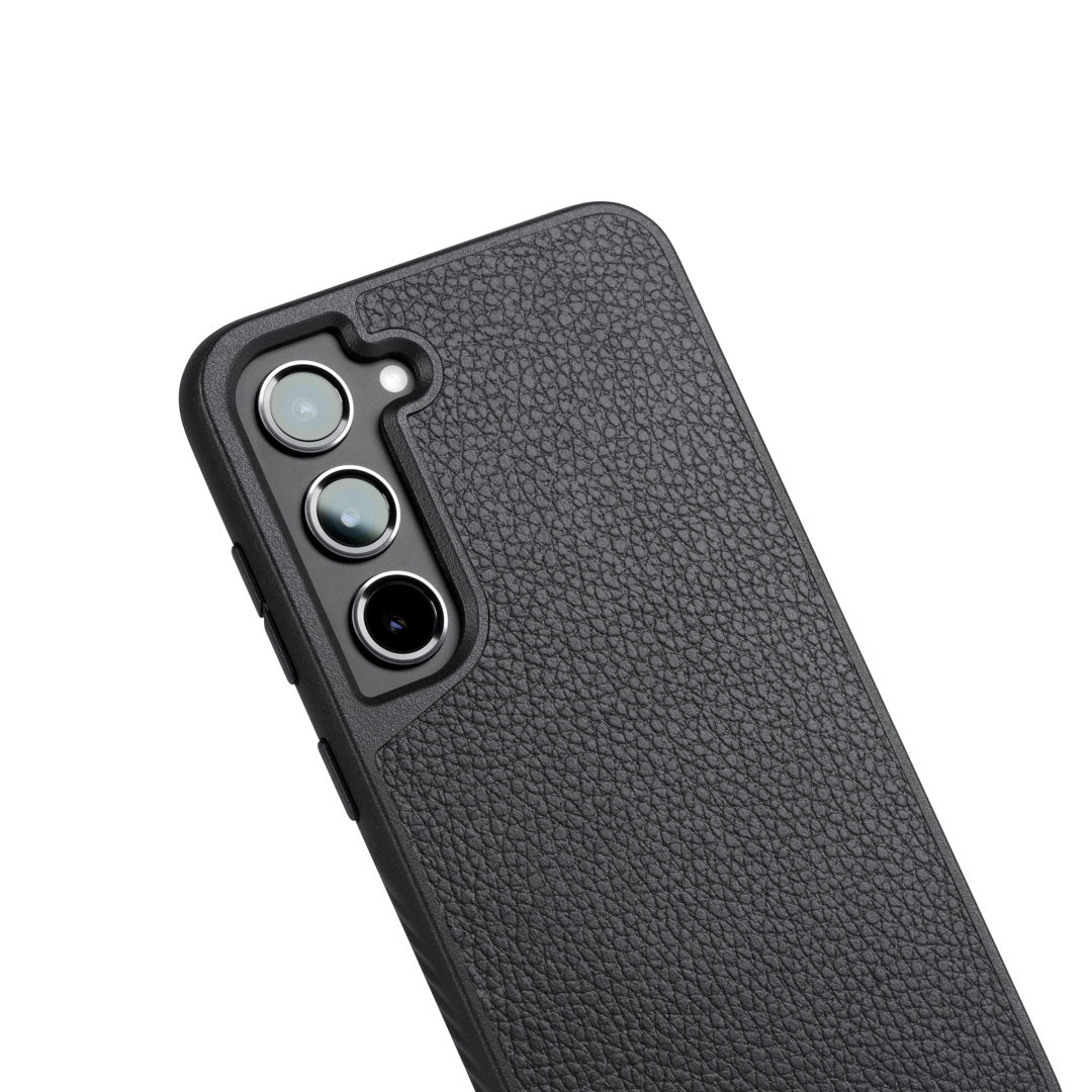 Compatible Black Leather Phone Case