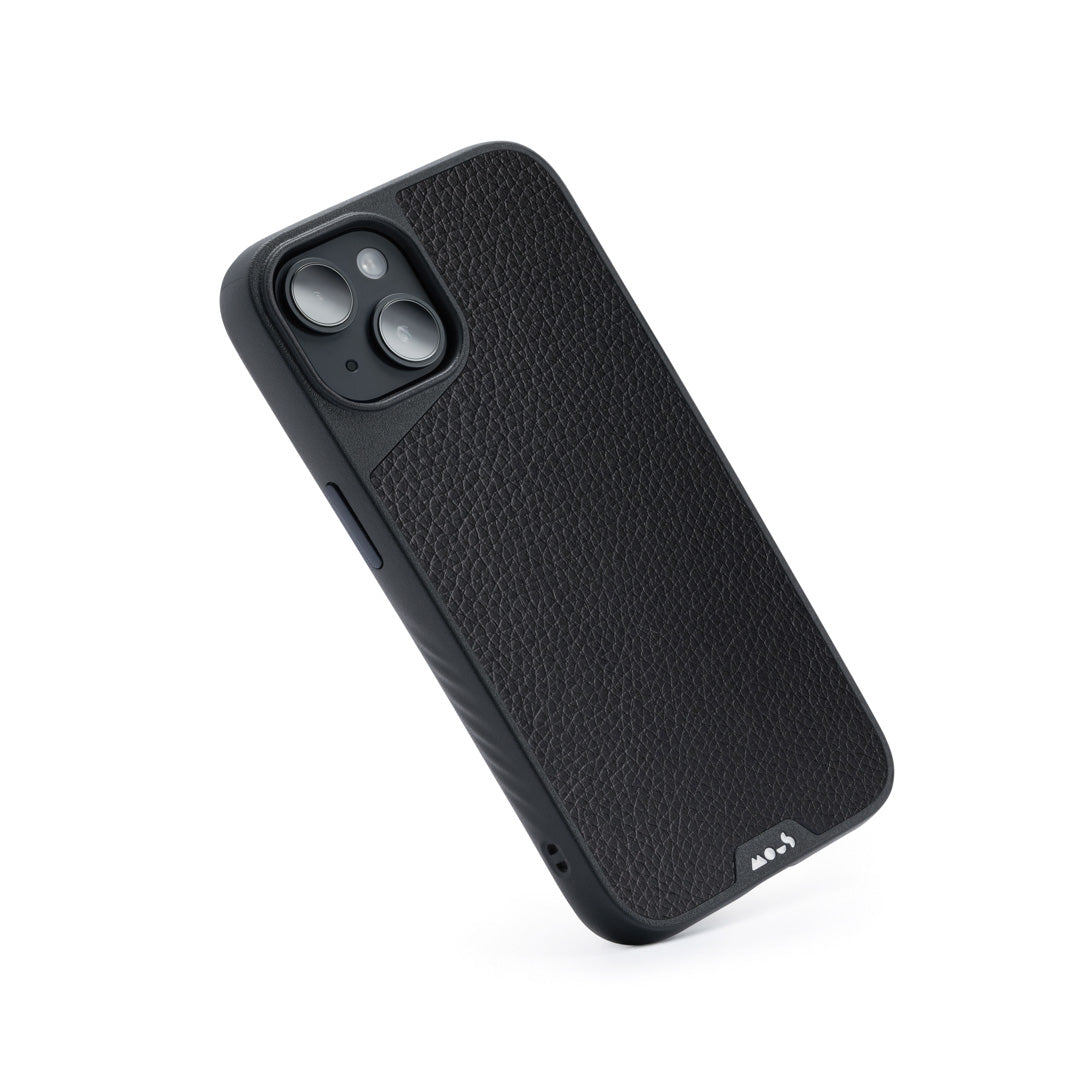 Compatible Black Leather Phone Case