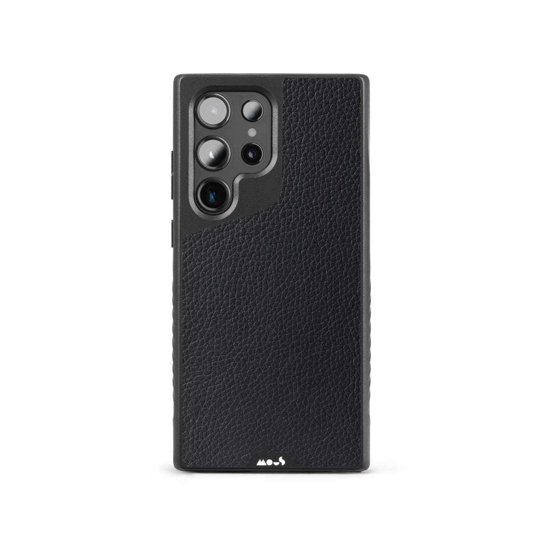 Compatible Black Leather Phone Case