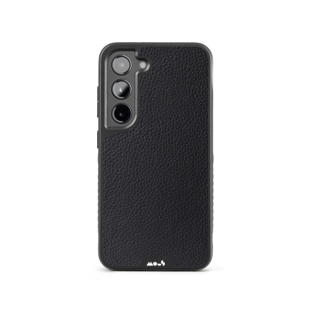 Compatible Black Leather Phone Case