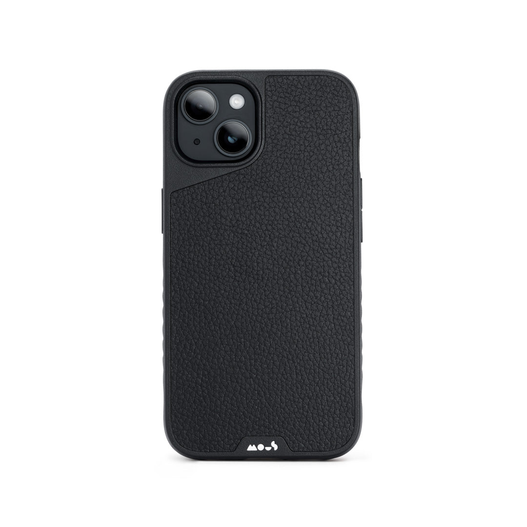 Compatible Black Leather Phone Case