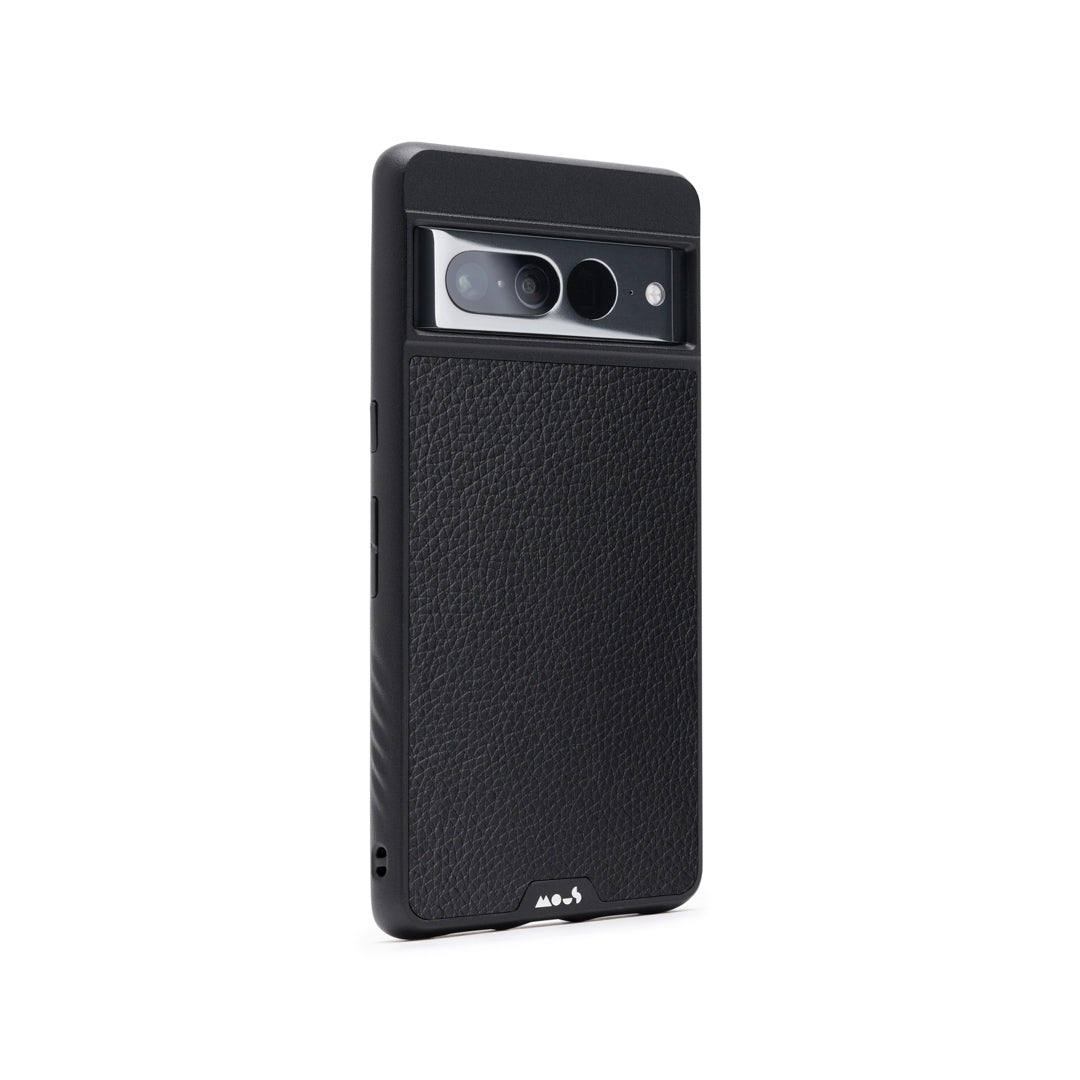 Compatible Black Leather Phone Case
