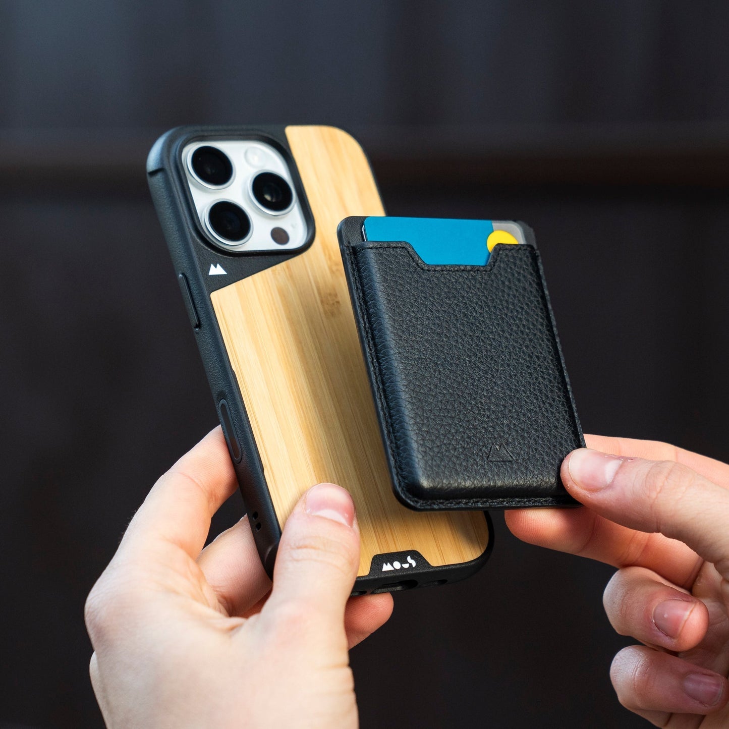 Compatible Bamboo Phone Case with Camera Control Button