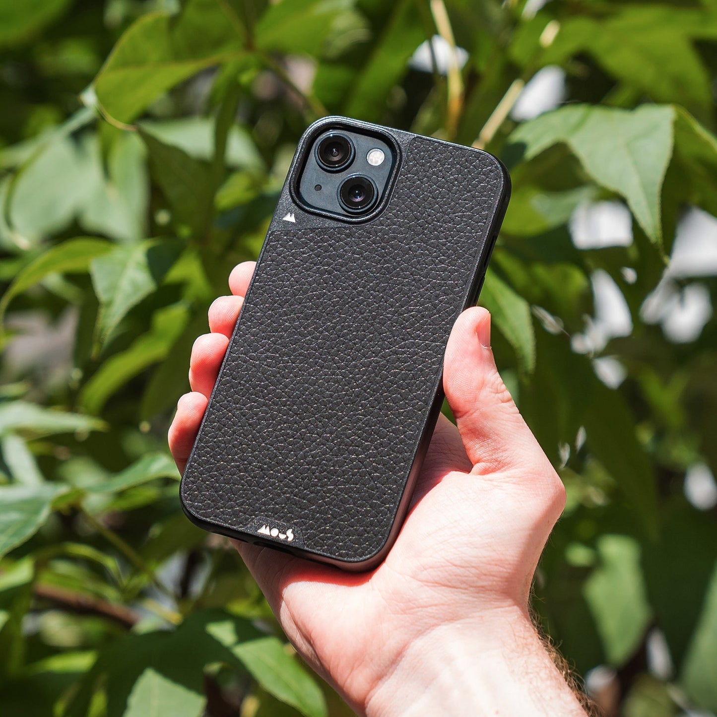 Compatible Black Leather Phone Case