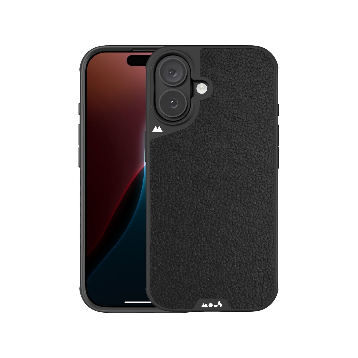 Compatible Black Leather Phone Case with Camera Control Button