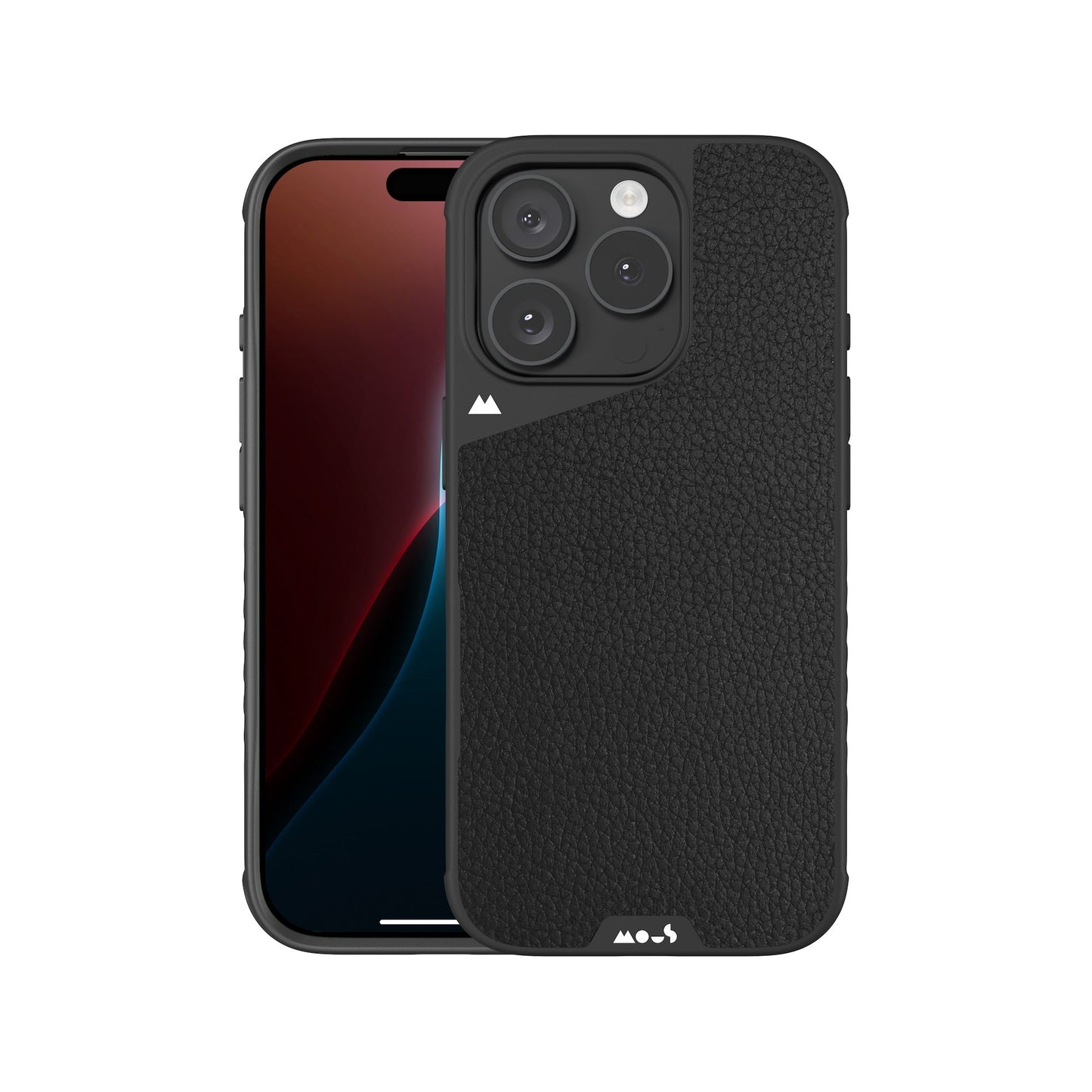 Compatible Black Leather Phone Case with Camera Control Button