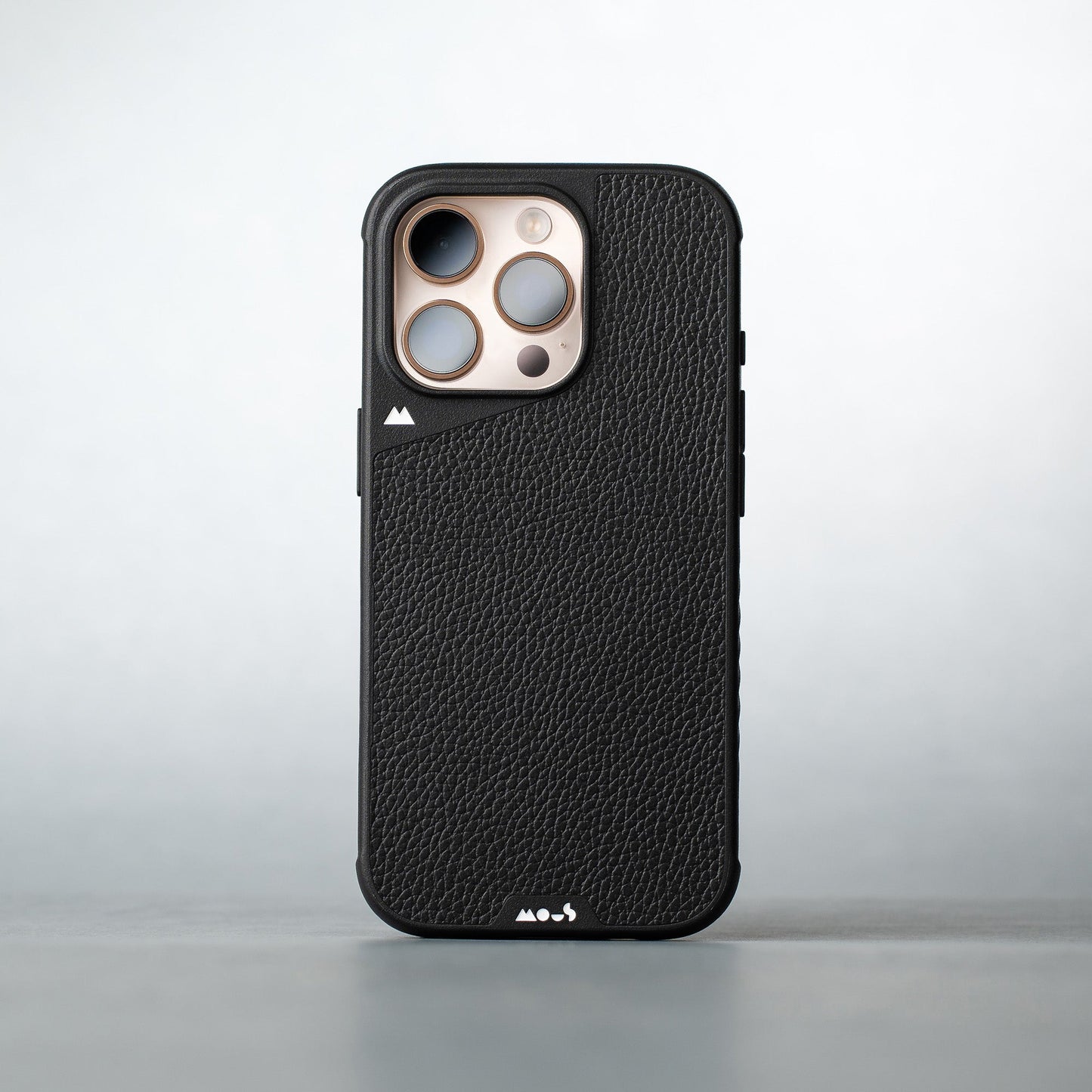 Compatible Black Leather Phone Case with Camera Control Button