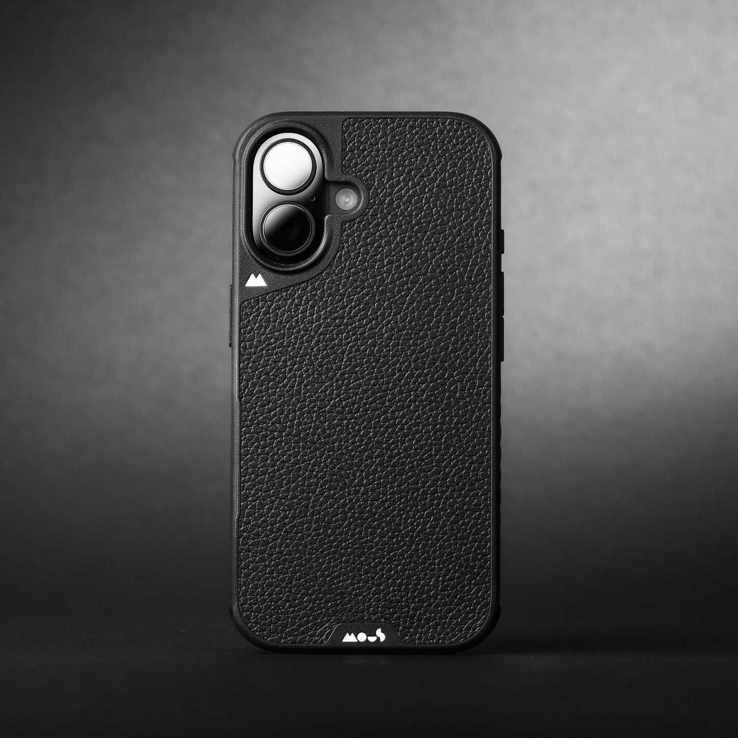 Compatible Black Leather Phone Case with Camera Control Button