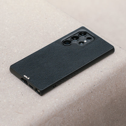 Compatible Black Leather Phone Case