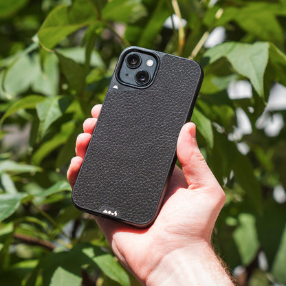 Compatible Black Leather Phone Case